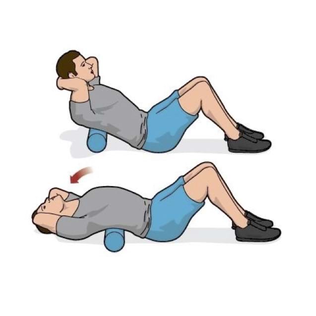 Foam roller extension to help treat shoulder pain